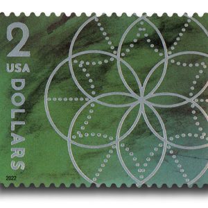 First Class Stamps 2022 Floral Geometry – Art Collection, $2 Postage