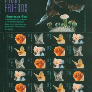 37¢ Stamps 2002 Night Friends American Bats – Nature Series, First-Class Postage