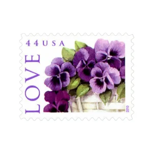 First Class Stamps 2010 Love Purple Pansy – Love & Celebration, 44¢ Postage