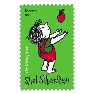 Forever Stamps 2022 Shel Silverstein – The Giving Tree Literary Tribute, First-Class Postage