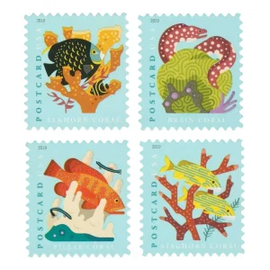 Postcard Rate Stamps 2019 Coral Reefs – Marine Life Series, Postcard Rate