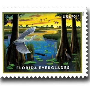 Priority Mail $9.65 Stamps 2022 Florida Everglades – Scenic Landscape, Priority Mail Rate