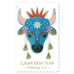 Forever Stamps 2021 Lunar New Year – Year of the Ox, Holiday Celebration, First-Class Postage